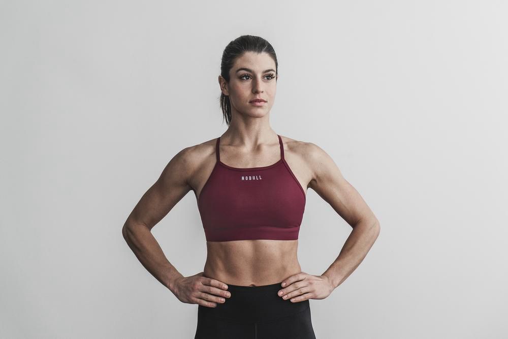 NOBULL Women's High-Neck Sports Bras - Cabernet - Ireland (4531XNBDR)